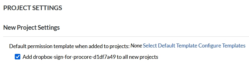 Automatically add user to new projects checkbox