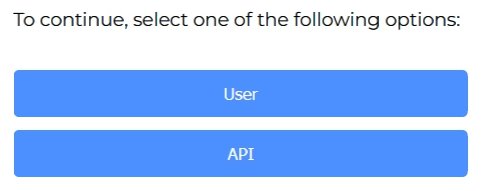 Select account type